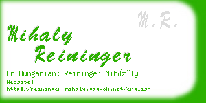 mihaly reininger business card